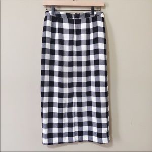 Who What Wear Buffalo Check Pencil Skirt